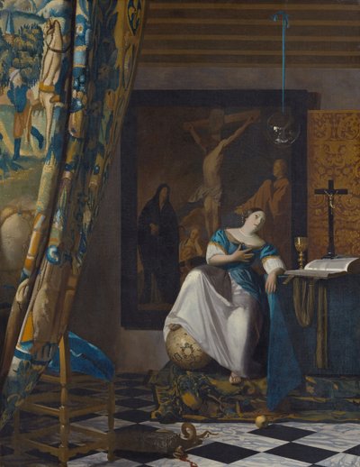 Alegoria da Fé, c.1672-74 (óleo sobre tela) de Jan (1632-75) Vermeer