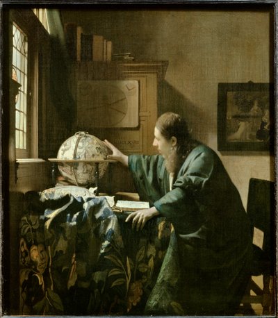 O Astrónomo, c.1668 (óleo sobre tela) de Jan (1632 75) Vermeer