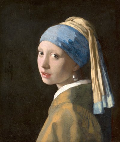 Menina com um brinco de pérola, c.1665-6 (óleo sobre tela) de Johannes Vermeer