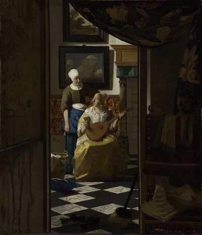 A Carta de Amor, c.1669-70 (óleo sobre tela) de Johannes Vermeer