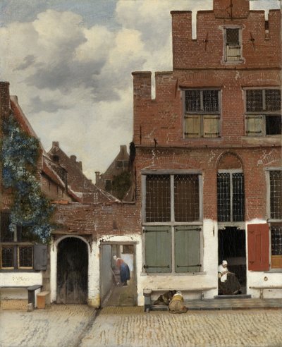 Vista das Casas em Delft, conhecidas como 