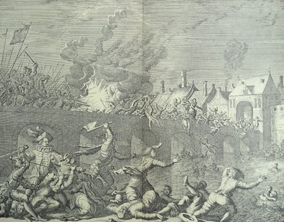 Maastricht, Países Baixos, é saqueada pelo Príncipe de Parma de Jan (after) Luyken