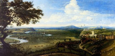Vista de Nottingham do Oriente, c.1695 (óleo sobre tela) de Jan (attr.to) Siberechts