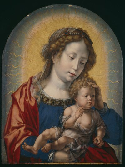 Virgem e Menino, c.1520 (óleo sobre painel) de Jan (c.1472-c.1533) Gossaert