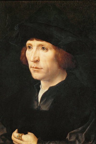 Retrato de um Homem - Jan Gossaert (Gossart, dit Mabuse) (c. 1478-1532). Óleo sobre madeira, c. 1527-1530. Dimensão : 40x27,5 cm. Museu de História de Arte, Vienne de Jan (c.1472 c.1533) Gossaert