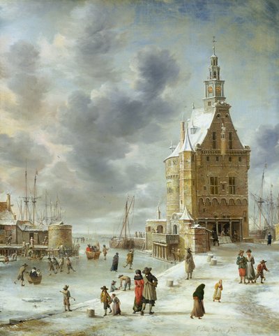 O portão da cidade de Hoorn de Jan Abrahamsz. Beerstraten