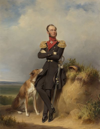 Retrato de Guilherme II, rei da Holanda de Jan Adam Janszoon Kruseman