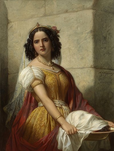 Salomé com a cabeça de João Batista. Por volta de 1861 de Jan Adam Janszoon Kruseman