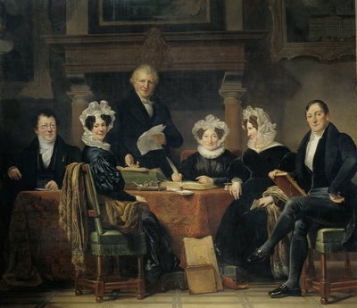 Regentes e Regentes do Asilo dos Leprosos, Amsterdã, 1834-35 de Jan Adam Kruseman