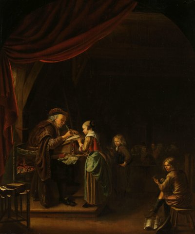 O mestre da escola de Jan Adriaensz. van Staveren (copy after)