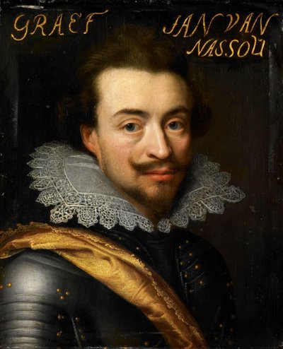 Retrato de Jan the Younger, Conde de Nassau-Siegen (Conde João VIII de Nassau-Siegen) de Jan Antonisz van Ravesteyn (workshop of)