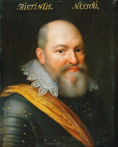 Retrato de Justinus van Nassau, filho ilegítimo do príncipe William I e Eva Elinx de Jan Antonisz van Ravesteyn (workshop of)