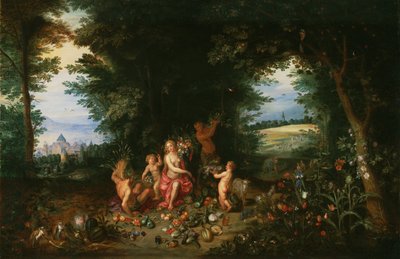 Paisagem com Ceres (Alegoria da Terra) de Jan & Balen Hendrik van (1575-1632) Brueghel