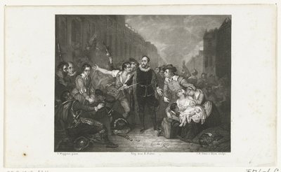 O auto-sacrifício do Presidente da Câmara Pieter van der Werff, 1574 de Jan Baptist Tetar van Elven