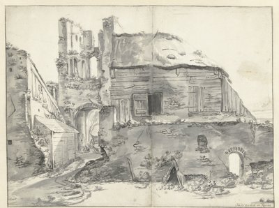 Casa perto de uma ruína de Jan Baptist Weenix