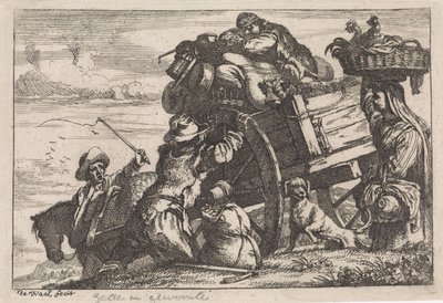 O carrinho
Cenas de vários géneros (título da série) de Jan Baptist de Wael