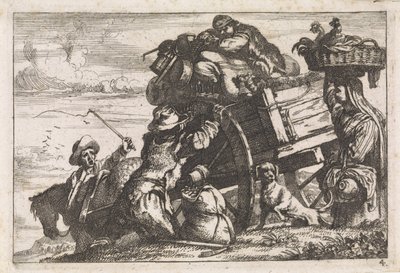O carrinho
Cenas de vários géneros (título da série) de Jan Baptist de Wael