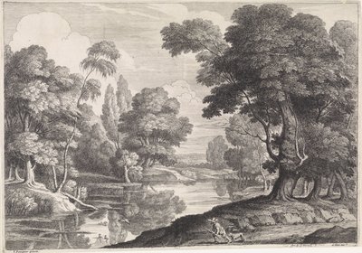 Paisagem com caçadores de patos de Jan Baptist de Wael
