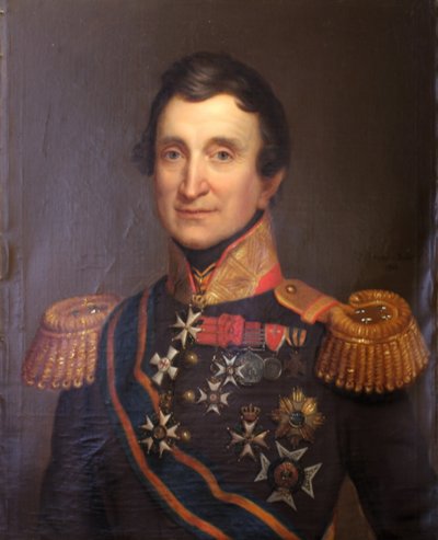 Jean-Victor de Constant-Rebecque no seu uniforme de tenente-general do exército holandês de Jan Baptist van der Hulst
