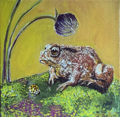 Sapo, 2023 (acrílico sobre tela) de Jan Barzottini