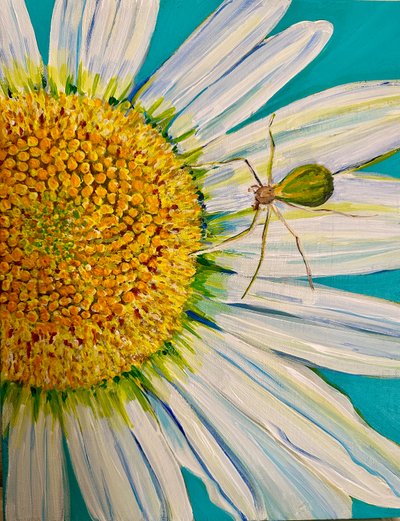 Aranha de melancia, 2023 (acrílico sobre tela) de Jan Barzottini