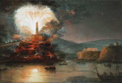 Fogos de artifício em Kaniow em homenagem a Catarina II em 1787, 1787 de Jan Bogumil Plersch