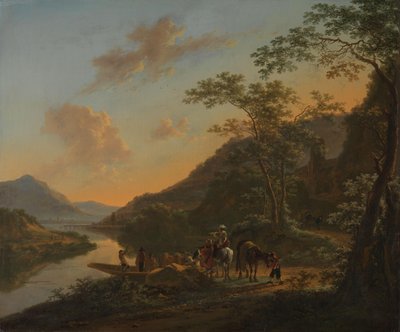 Paisagem Italiana com Ferry de Jan Both