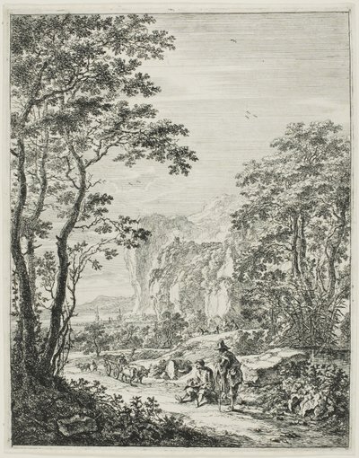 O carro de bois, das paisagens italianas eretas de Jan Both
