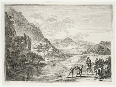 Pescadores do Tibre
Paisagens perto de Roma (título da série) de Jan Both