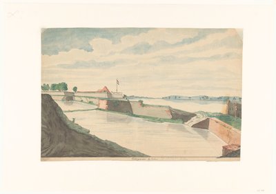 Forte Kranganoor perto de Cochim de Jan Brandes (signed by artist)