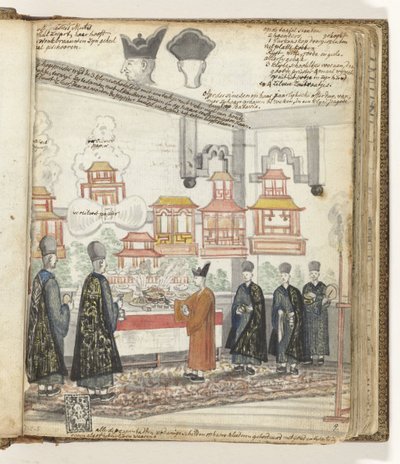 Dia do sacrifício chinês em Batávia de Jan Brandes