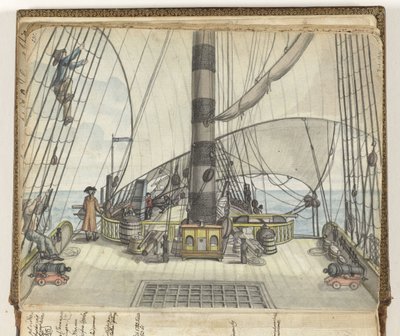 Vista de convés de um navio COV para o mastro principal de Jan Brandes