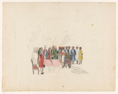Recepção dos Enviados do Rei de Kandy, 1785 de Jan Brandes