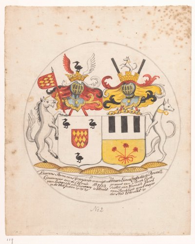 Desenho (2) para o brasão da aliança de Jan Brandes