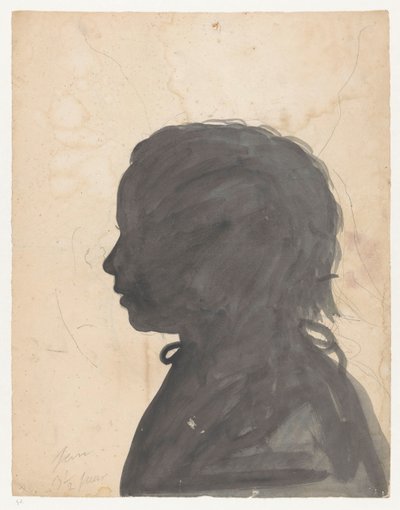 Retrato de silhueta Jantje Brandes de Jan Brandes