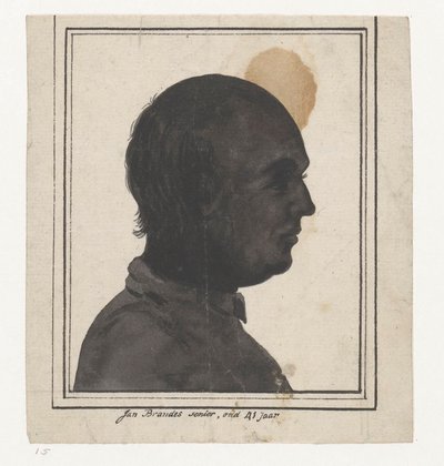 Retrato em silhueta de Jan Brandes de Jan Brandes