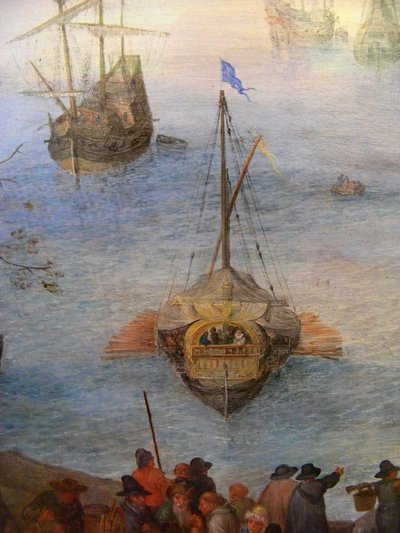 Grande mercado de peixe de Jan Brueghel the Elder