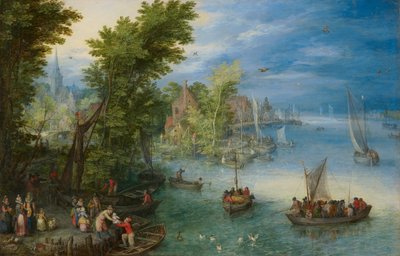 Paisagem fluvial de Jan Brueghel the Elder