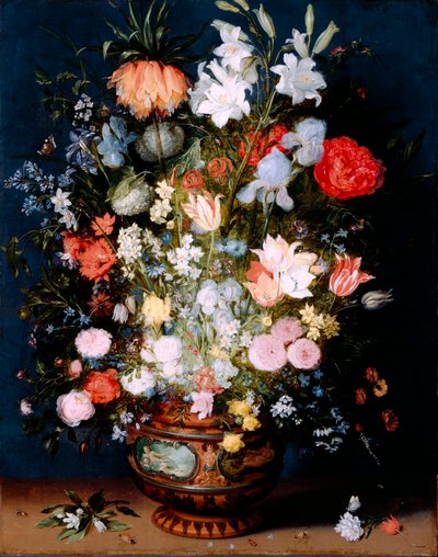 Bouquet de flores num vaso de cerâmica de Jan Brueghel the Younger