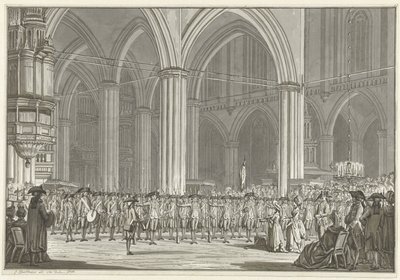 Society Pro Patria in the New Church, 1786 de Jan Bulthuis (signed by artist)