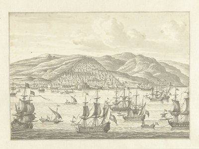 A frota holandesa na costa de uma terra estrangeira de Jan Bulthuis