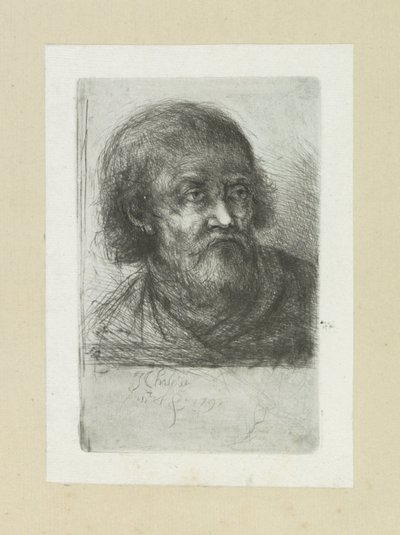 Homem Bebaarde, naar à direita The Compleat Work of Etchings por John Chalon / Oeuvre Complette des Eaux Fortes par Jean Chalon (título da série) de Jan Chalon