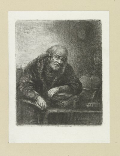 Oude man aan zijn bureau
A Obra Completa de Etchings de John Chalon / Oeuvre Complette des Eaux Fortes par Jean Chalon (título da série) de Jan Chalon