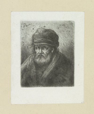 Oude man met baard en muts
A Obra Completa de Etchings de John Chalon / Oeuvre Complette des Eaux Fortes par Jean Chalon (título da série) de Jan Chalon