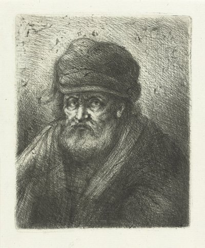 Velho com barba e chapéu de Jan Chalon