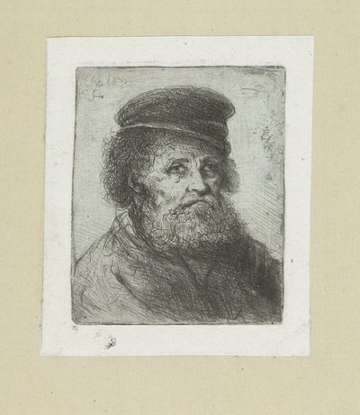 Oude man met baard en pet
A Obra Completa de Etchings de John Chalon / Oeuvre Complette des Eaux Fortes par Jean Chalon (título da série) de Jan Chalon
