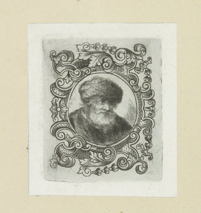 Oude man conheceu bonthoed em ornamentrand The Compleat Work of Etchings por John Chalon / Oeuvre Complette des Eaux Fortes par Jean Chalon (título da série) de Jan Chalon