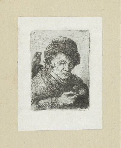 Oude man met bril en uil
A Obra Completa de Etchings de John Chalon / Oeuvre Complette des Eaux Fortes par Jean Chalon (título da série) de Jan Chalon
