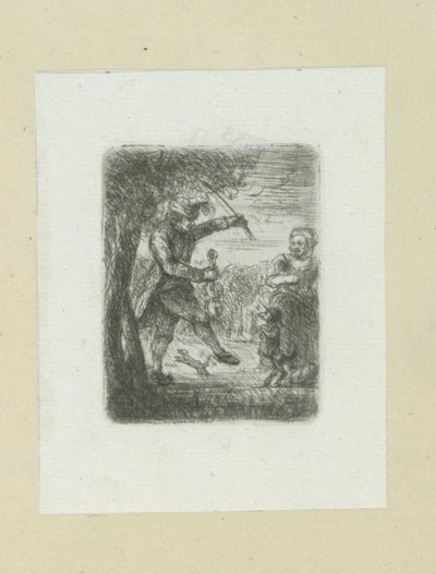 Músico de rua com violino e cão dançarino
A Obra Completa de Etchings de John Chalon / Oeuvre Complette des Eaux Fortes par Jean Chalon (título da série) de Jan Chalon