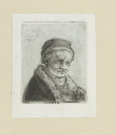 Volwassen man met bontkraag
A Obra Completa de Etchings de John Chalon / Oeuvre Complette des Eaux Fortes par Jean Chalon (título da série) de Jan Chalon
